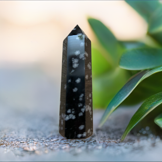 Snowflake Obsidian Tower Gemstone Crystal