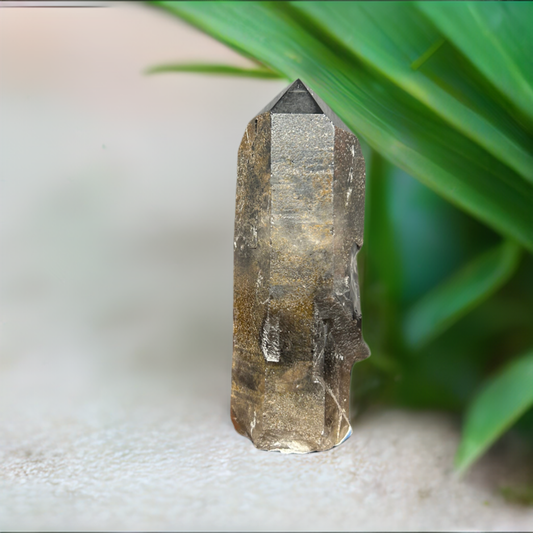 Smoky Quartz Tower Rough Cut Brazil Gemstone Crystal