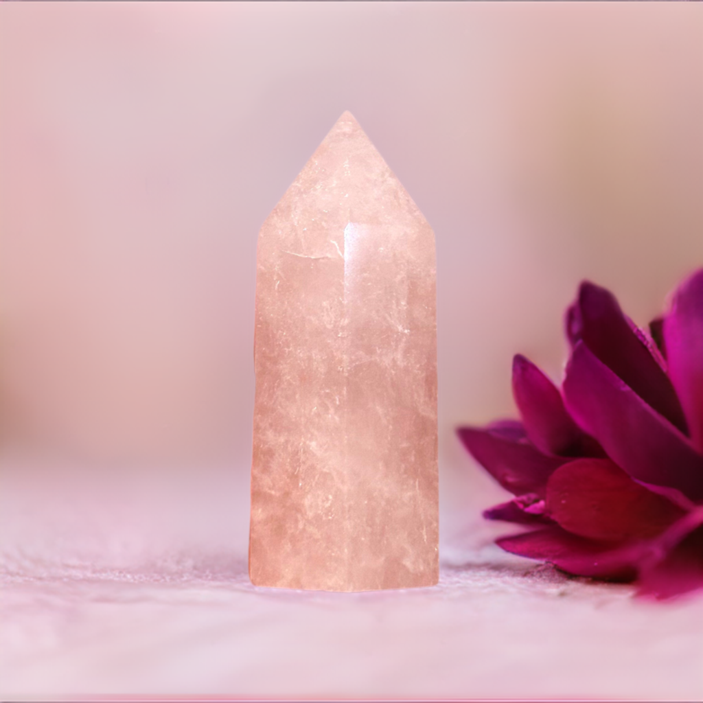 Rose Quartz Crystal Tower Self Love