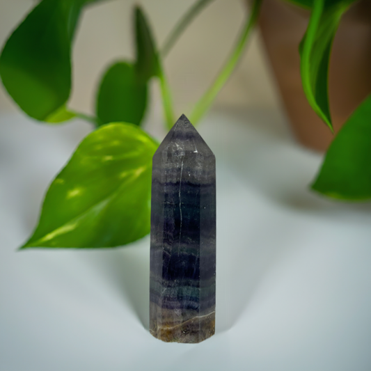 Rainbow Flourite Polished Point Tower Crystal (6)