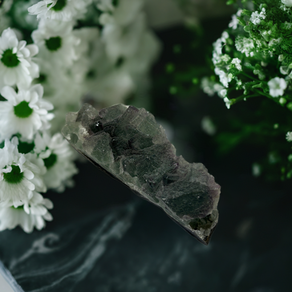 Green Flourite Raw Specimen Cluster