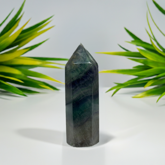 Rainbow Flourite Polished Point Tower Crystal (11)