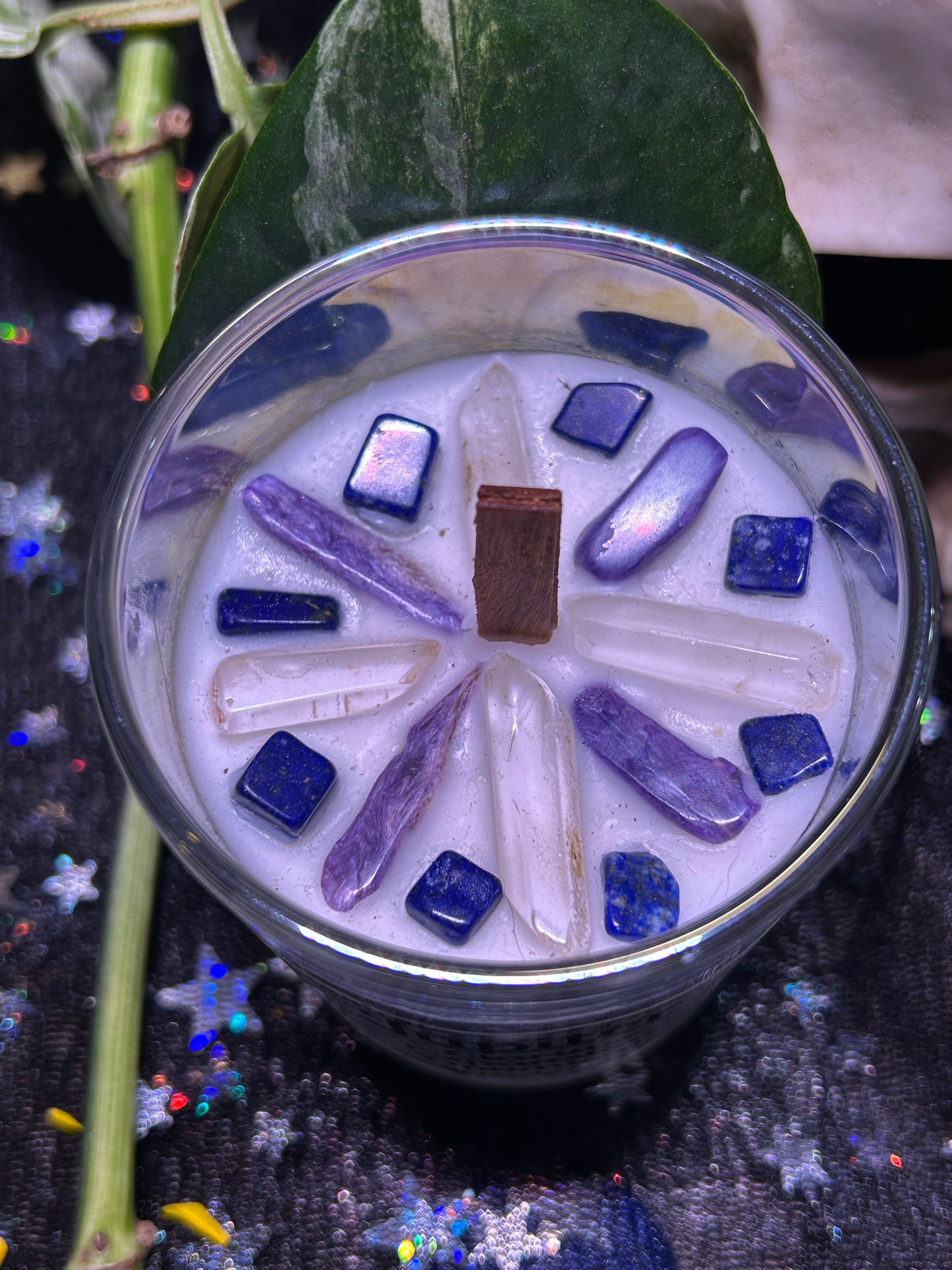 Planetary Candles with Crystals & Crackling Wood Wicks – Rockstar Botanicals